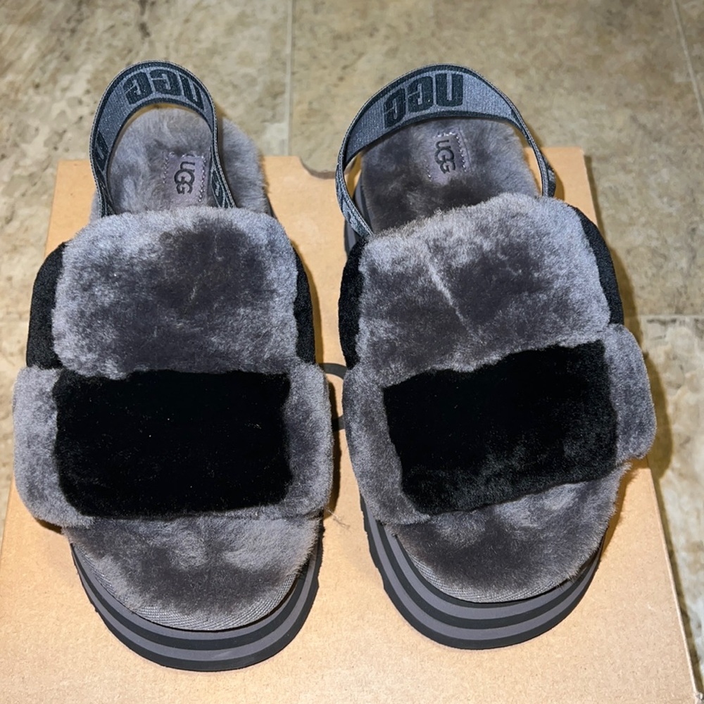Ugg Disco Checkered Slide w/ platform